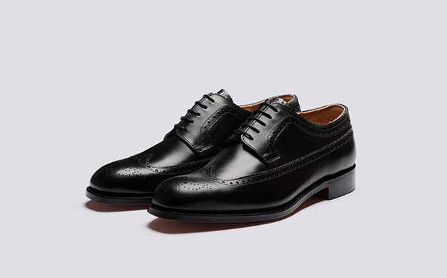 Grenson Canterbury Mens Brogues in Black Leather GRS113867